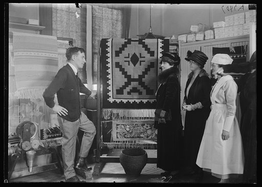 Textiles; with Grace Coolidge, 3rd from right