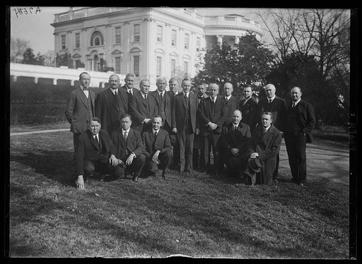 Pres. Coolidge with members of House Agric. Comm. who appeared at White House with delegation of farmers regarding the Diversification Bill