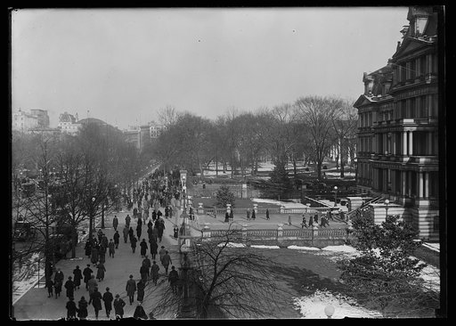 View looking east near State, War and Navy building, Washington, D.C.