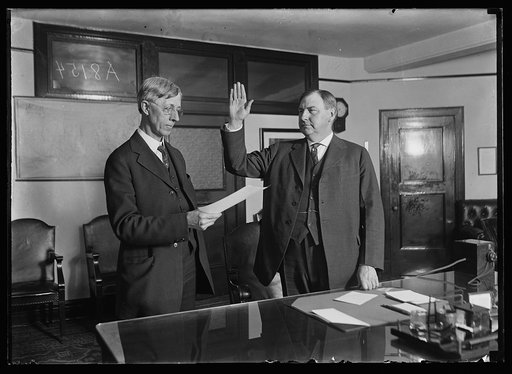 Swearing in Harlan Stone