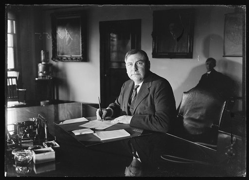 Harlan Stone at desk