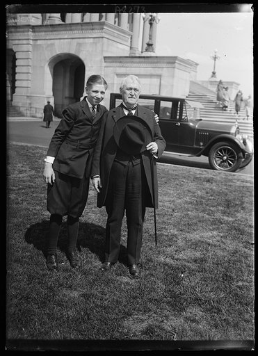 Sen. Lee S. Overman of N.C. with Wm. Stanley Cheatham, his personal page