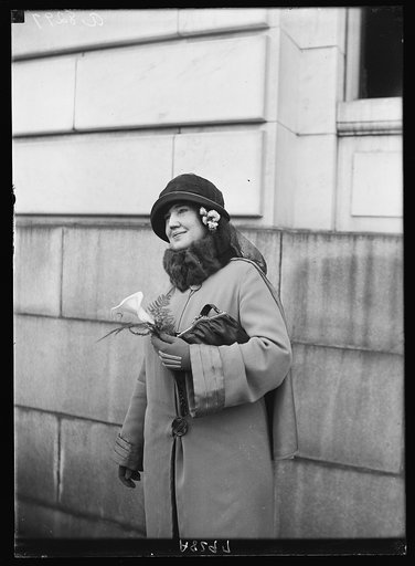 Mrs. Jake L. Hamon, widow of the Republican politician and Okla. oil man, as she left the Senate Office bldg., April 29th, after appearing before the Senate Oil Comm. where she was not asked a single question