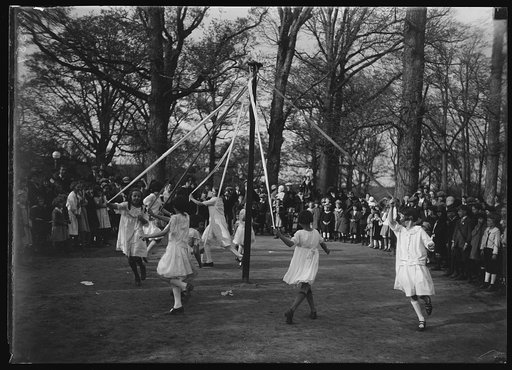 Playgrounds, May Day. May pole dance