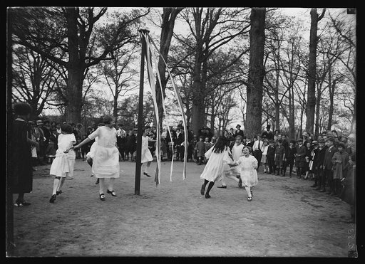 Playgrounds, May Day. May pole dance