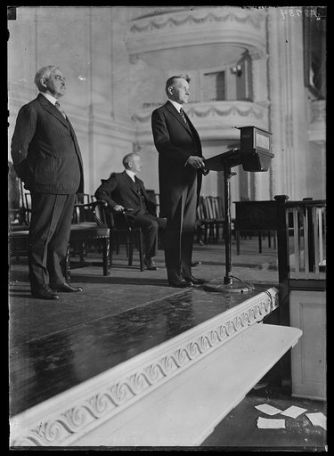 Calvin Coolidge at podium
