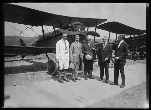Group at airplane