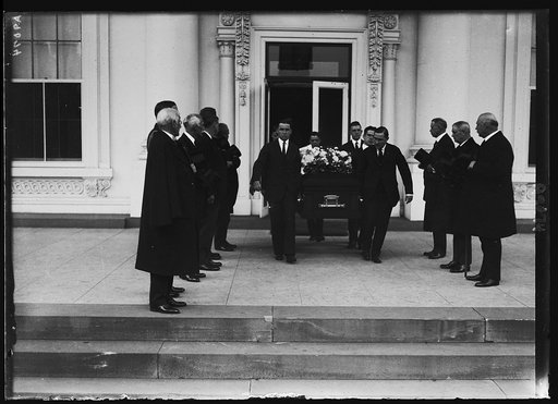 Carrying casket out of White House, Washington, D.C.