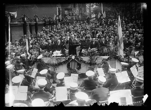 Calvin Coolidge at podium