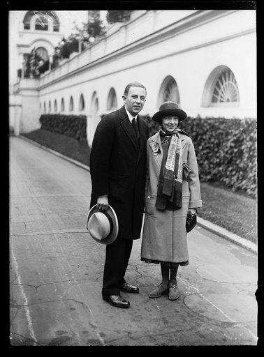 Man and woman at White House, Washington, D.C.