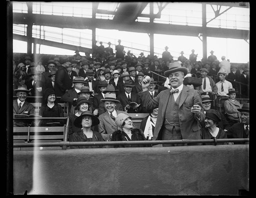 Nicholas Longworth with baseball in stands