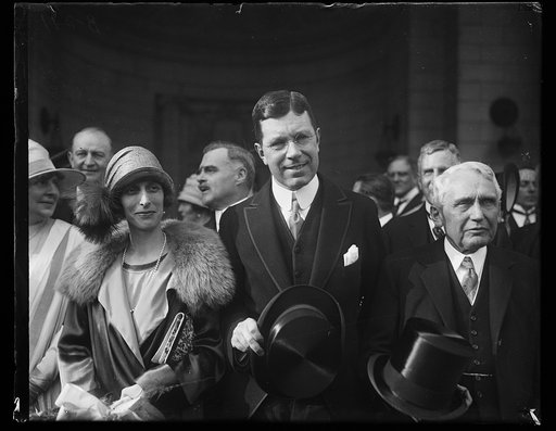 Group at Union Station, Washington, D.C.; Frank B. Kellogg at right