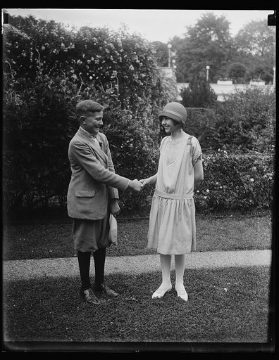 Boy and girl at White House, Washington, D.C.