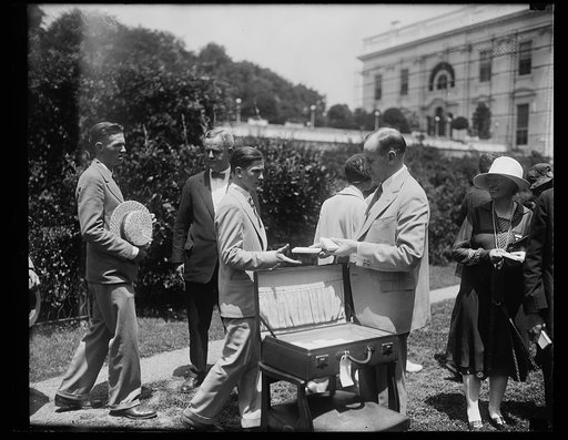 Calvin Coolidge and group at White House, Washington, D.C.