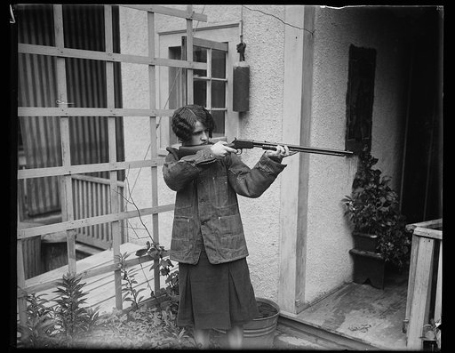 Girl with rifle
