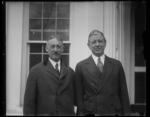 Henry L. Stimson and Dwight Davis at White House, Washington, D.C.