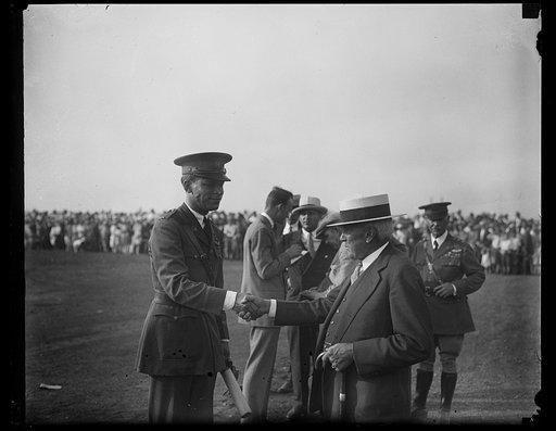 Military; Frank Kellogg, right