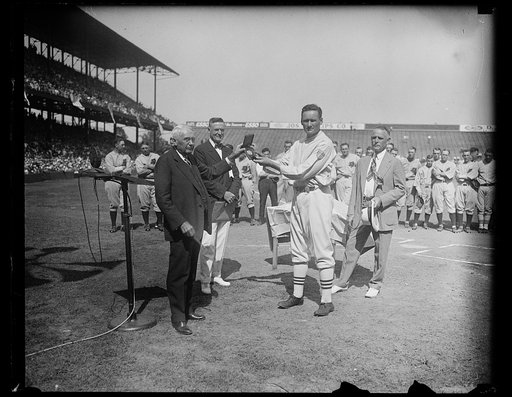 Baseball; Frank Kellogg, left