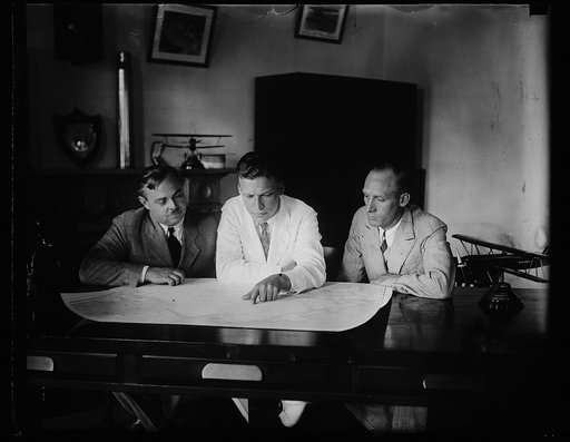Charles Lindbergh? center