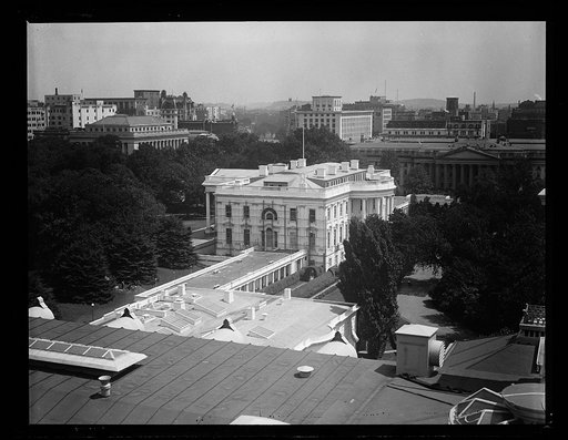 White House with scaffolding, Washington, D.C.