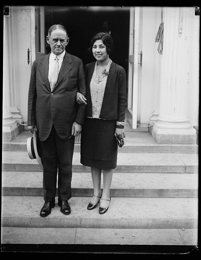 Man and woman at White House, Washington, D.C.