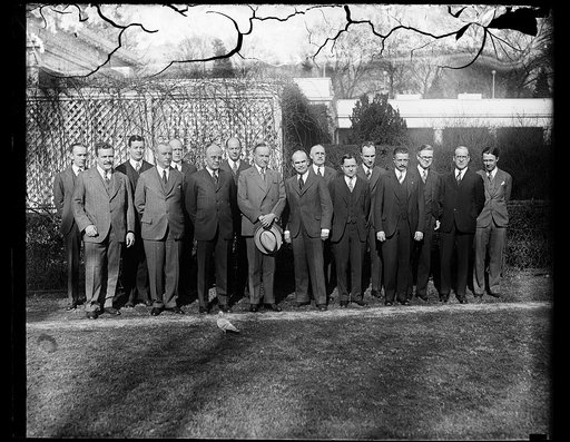 Calvin Coolidge and group. White House, Washington, D.C.