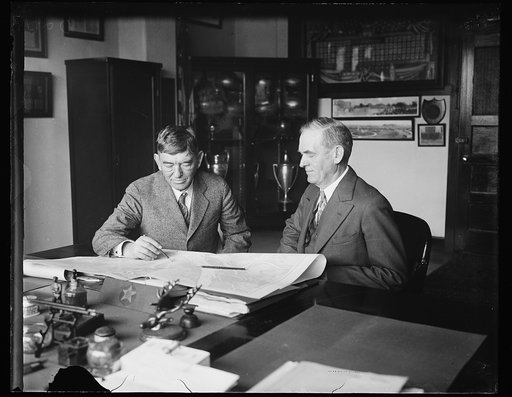 John Archer Lejeune, left, with unidentified