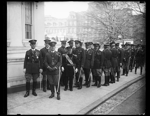 Military group. White House, Washington, D.C.
