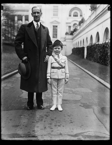 Man and boy at White House, Washington, D.C.