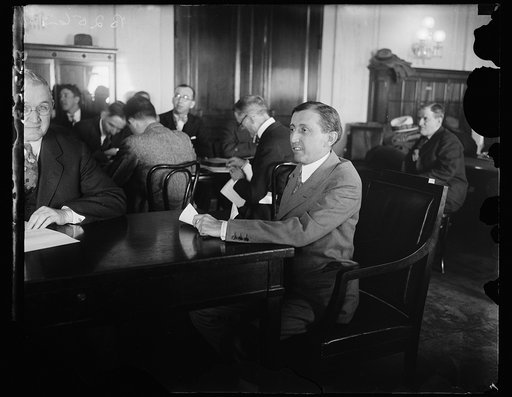 Will Hays appears before Senate Oil Investigating Committee. Will H. Hays, former Chairman of the Republican National Committee and now czar of the movies, testifying before the Senate Teapot Dome Committee at the Capitol today. Hays appeared in answer to the committee's request for an explanation o