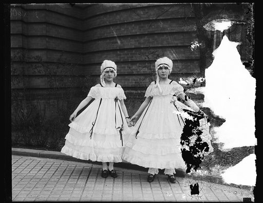 Girls dressed in costumes