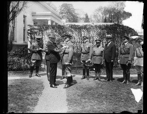 Military group at White House, Washington, D.C.