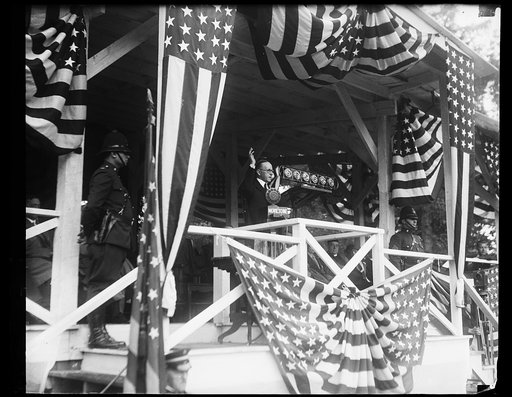 President Coolidge at podium