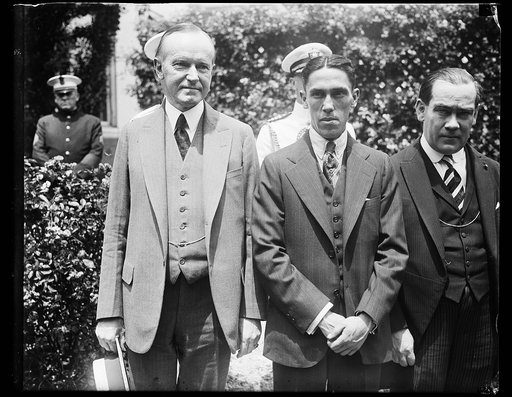 Calvin Coolidge, left