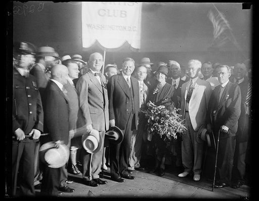 Herbert Hoover and group, ... Club, Washington, D.C.