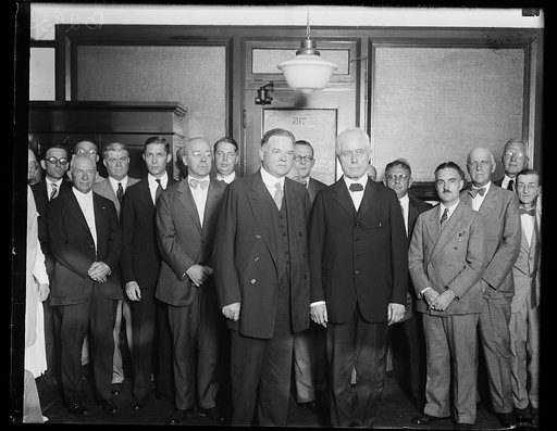 Herbert Hoover and William F. Whiting with group