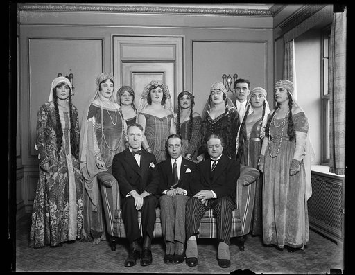 Group with women in costumes