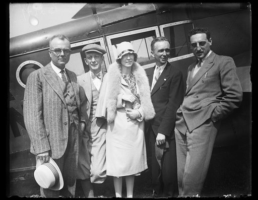 Group at airplane