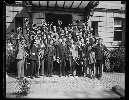 Group; Herbert Hoover, center