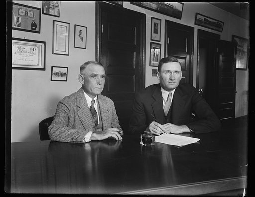 Walter Johnson, right