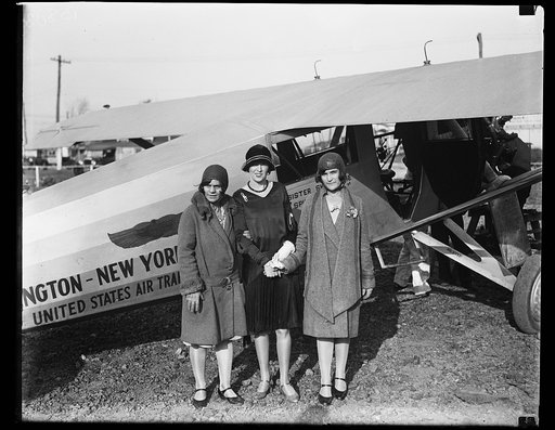Women at airplane