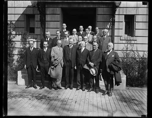 Group; Herbert Hoover, center