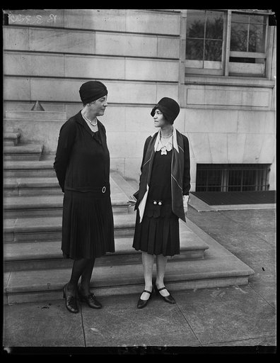 National Woman's Party to receive in honor of Rep. Ruth Bryan Owen. Rep. Ruth Bryan Owen, in whose honor the National Woman's Party is giving a reception at its headquarters April 11th, and Miss Mabol Van Dyke (right) chairman of the newly organized Young Woman's Council of the Woman's Party