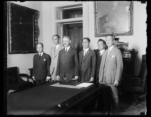 Henry L. Stimson with] Philippine Delegation