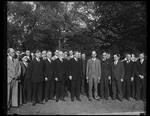 Newspaper editors [with Herbert Hoover. White House, Washington, D.C.