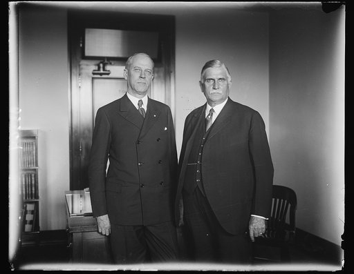 President and new Chairman, Board of Directors, United States Chamber of Commerce. William Butterworth (right) of Molino, Ill., was re-elected President, Julius H. Barnes, of New York, was elected Chairman of the Board of Directors, at the annual meeting of the United States Chamber of Commerce in W