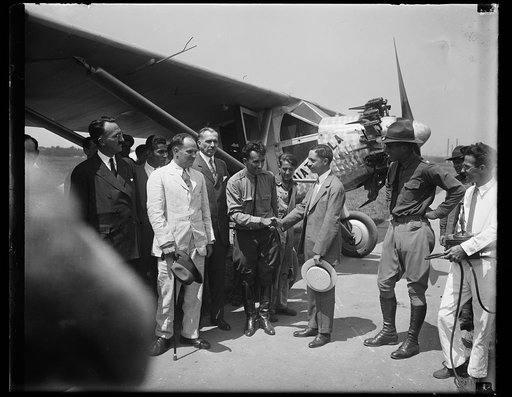 Group at airplane