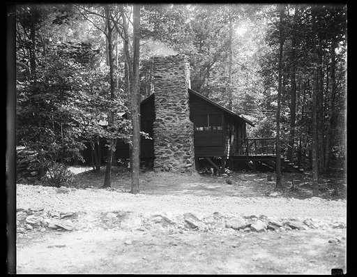 Cabin in forest