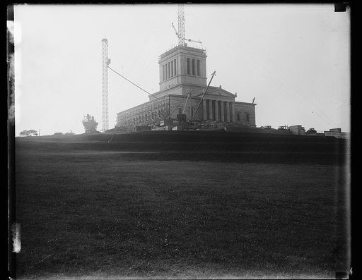 The George Washington Masonic National Memorial under construction, Alexandria, Virginia