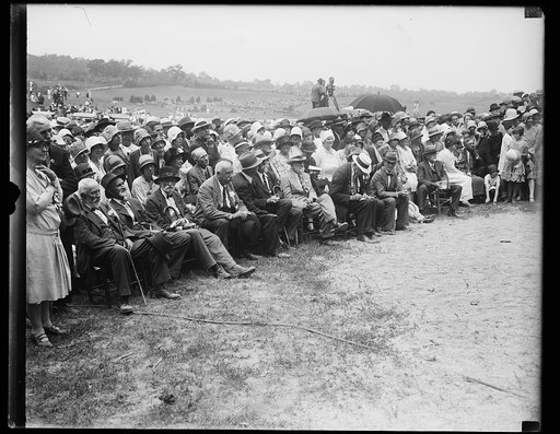The last of the old guard. These confederate veterans assisted in the welcoming ceremonies for President Hoover at Madison, Virginia, Saturday morning, Aug. 17. They are the remaining few from the surrendering country and wished to add their thanks for Hoover's selection for a summer playground